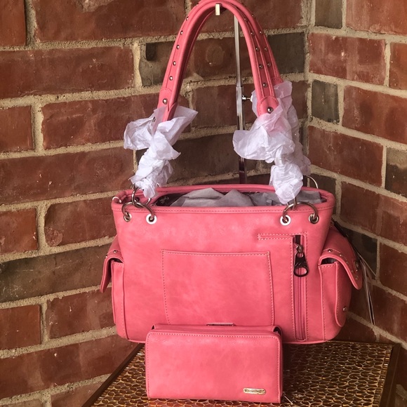 Montana West Sugar Skull Concealed Handbag +Wallet - Picture 3 of 7